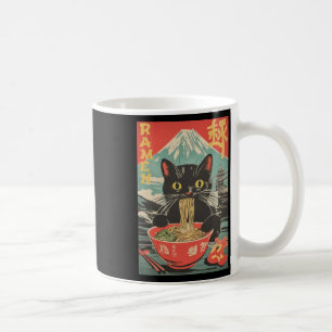 Taza De Café Gráfica japonesa del gato satinado Ramen Anime