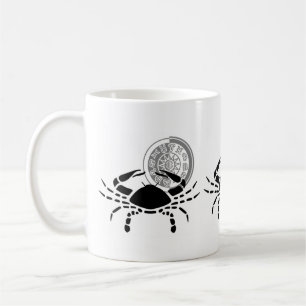 Taza De Café Gráfica zodiaca de cangrejo al estilo griego