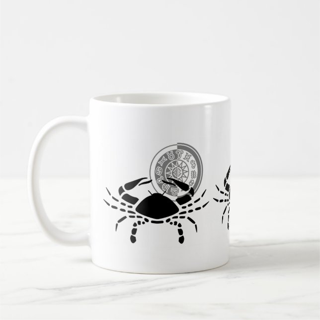 Taza De Café Gráfica zodiaca de cangrejo al estilo griego (Izquierda)