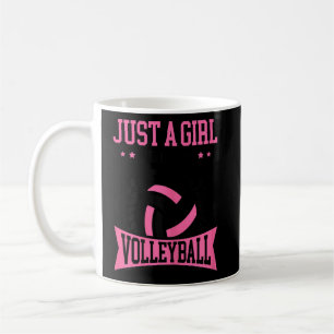 Taza De Café Gráficas De Voleibol Graciosas Mujeres Y Chicas Vo