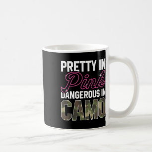 Taza De Café Gráficas divertidas de caza de camo rosado: Deer B