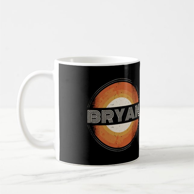 Taza De Café Gráfico 365 Nombre Bryan Retro Personalizado Vi (Izquierda)