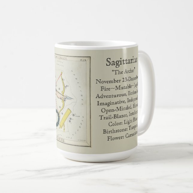 Taza De Café Gráfico astronómico Sagittarius Zodiac (Anverso derecho)