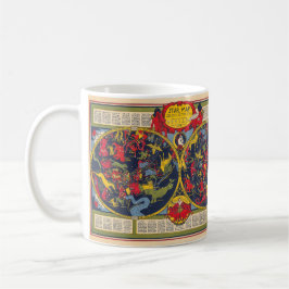 Taza De Café Gráfico Celestial de Constelaciones de mapas estel