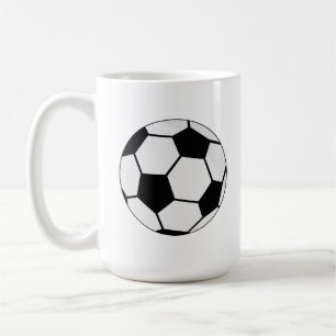 Taza De Café Gráfico clásico de balón de fútbol para fanáticos 