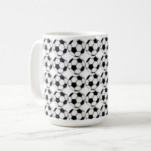 Taza De Café Gráfico clásico de balón de fútbol para fanáticos 