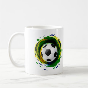 Taza De Café Gráfico clásico de bolas de fútbol