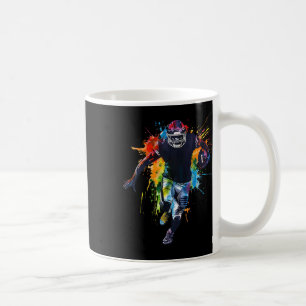Taza De Café Gráfico colorido del jugador de fútbol americano