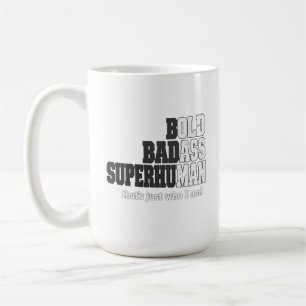Taza De Café Gráfico de cita motivacional superhumana atrevida