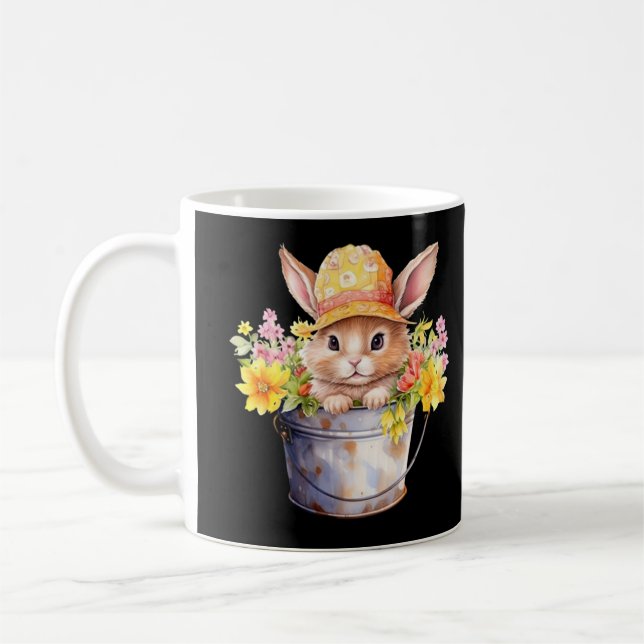 Taza De Café Gráfico De Conejo Para Chicas Tiempo De Primavera  (Izquierda)