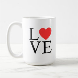 Taza De Café Gráfico de corazón de amor del día de San Valentín