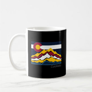 Taza De Café Gráfico de la bandera de las montañas de Colorado