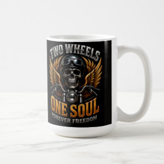 Taza De Café 🦅 Gráfico de libertad en motocicleta para motocic