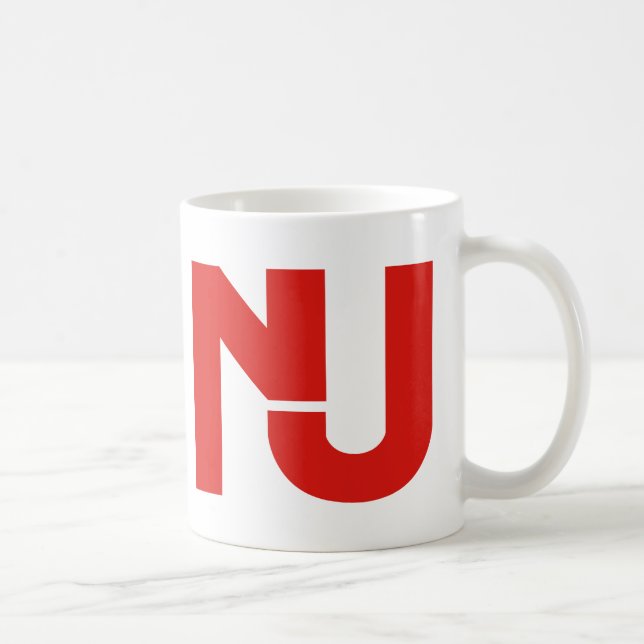 Taza De Café Gráfico de NJ (rojo) (Derecha)