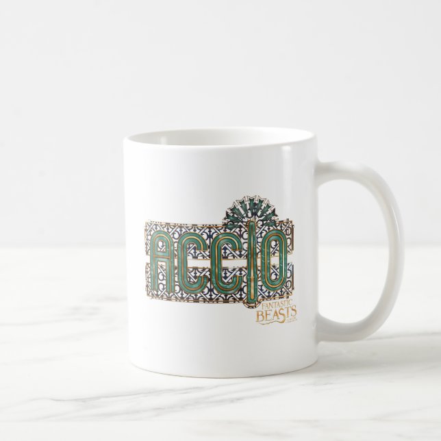 Taza De Café Gráfico de ortografía Jade Art Deco ACCIO™ (Derecha)