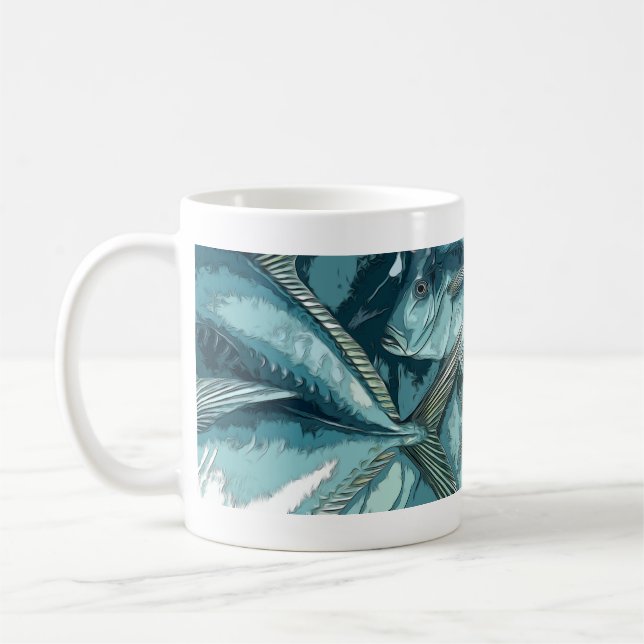 Taza De Café Gráfico de peces de búsqueda (Izquierda)