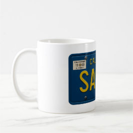 Taza De Café Gráfico de placa de licencia retro salada de 1969 