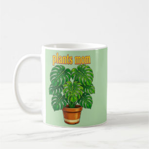 Taza De Café Gráfico de planta en maceta boho acuarela - "Elige