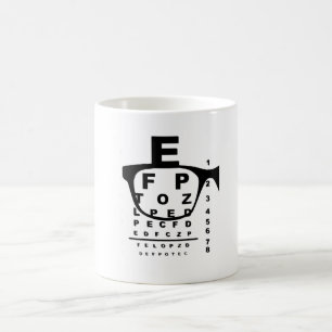 Taza De Café Gráfico de prueba ocular borrosa