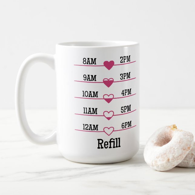 Taza De Café Gráfico de reabastecimiento (Con donut)
