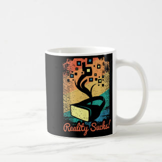 Taza De Café Gráfico de Realidad Virtual Arte Con Problemas Ret