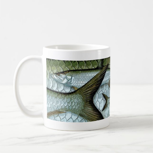 Taza De Café Gráfico de Tarpon Atlántico (Izquierda)