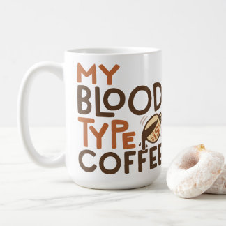 Taza De Café Gráfico de tipo de sangre de café para regalo de a