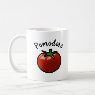 Taza De Café Gráfico de Tomate Italiano Pomodoro Rústico