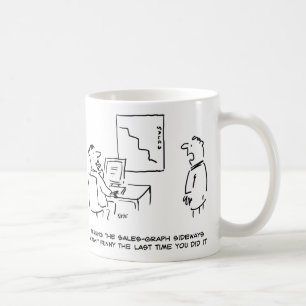 Taza De Café Gráfico de ventas de Office invertido