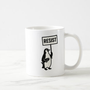 Taza De Café Gráfico del activismo pingüino de resistencia