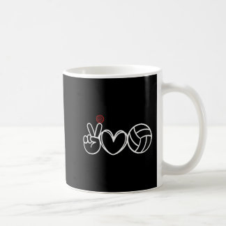 Taza De Café Gráfico del jugador de voleibol Peace Love