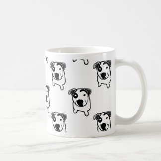 Taza De Café Gráfico del T-Hueso del pitbull