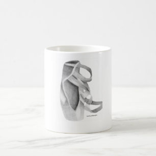 Taza De Café Gráfico del zapato de Pointe del ballet