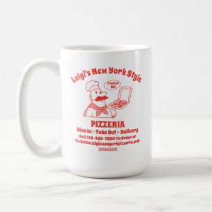 Taza De Café Gráfico detallado personalizado de restaurante de 
