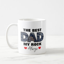 Taza De Café Gráfico "El mejor papá, mi rock siempre ama"
