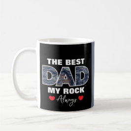 Taza De Café Gráfico "El mejor papá, mi rock siempre ama"
