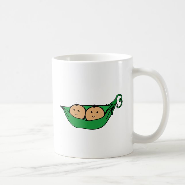 Taza De Café Gráfico gemelo de la vaina (Derecha)