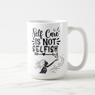 Taza De Café Gráfico Inspirador "El autocuidado no es egoísta"