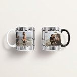 Taza De Café Gráfico mínimo moderno 2 foto en blanco y negro<br><div class="desc">Moderno gráfico mínimo 2 Navidades de diseño de fotos en blanco y negro,  cumpleaños,  regalo de aniversario.</div>