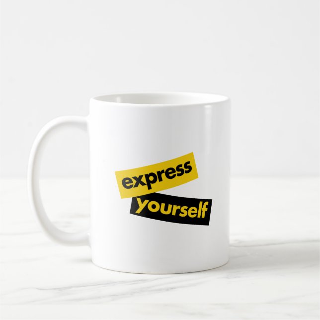 Taza De Café Gráfico moderno, vibrante y audaz de Express Yours (Izquierda)