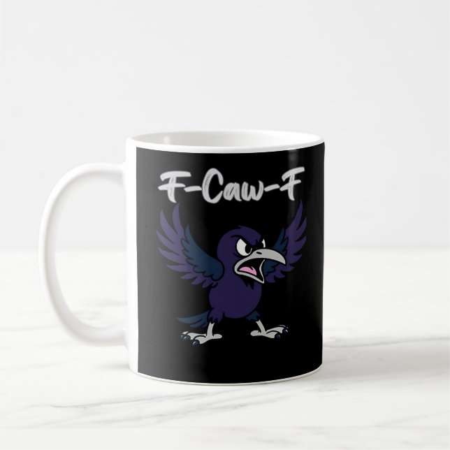 Taza De Café Gráfico Retro F-Caw-F (Izquierda)