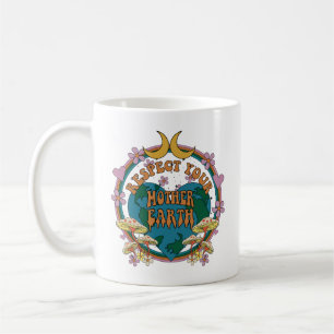 Taza De Café Gráfico retro madre tierra de 70