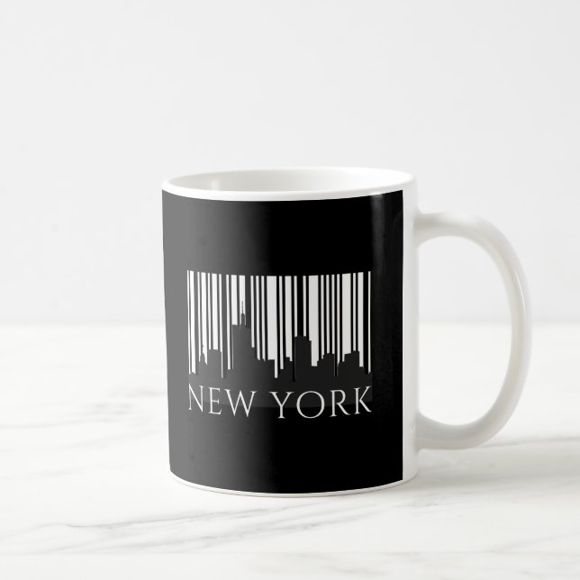 Taza De Café Gráfico retro Skyline de la ciudad de Nueva York - (Derecha)