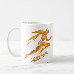 Taza De Café Gráfico y texto dorado