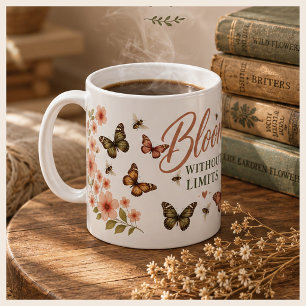 Taza De Café Gráficos Boho de Bloom sin Límites