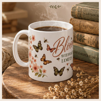Taza De Café Gráficos Boho de Bloom sin Límites