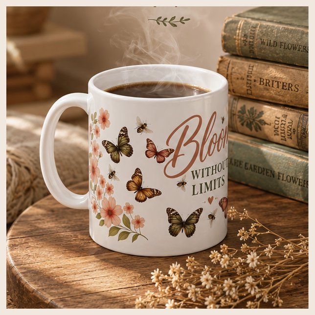 Taza De Café Gráficos Boho de Bloom sin Límites (Subido por el creador)