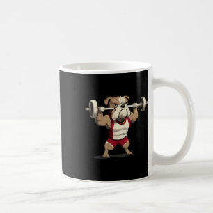 Taza De Café Gráficos de halterofilia de bulldog Fitness Gimnas