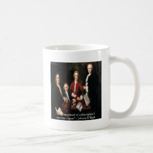 Taza De Café Gráficos de JS Bach y divertidos regalos y tarjeta