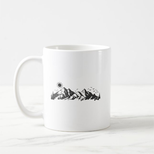 Taza De Café Gráficos de montañas  (Izquierda)